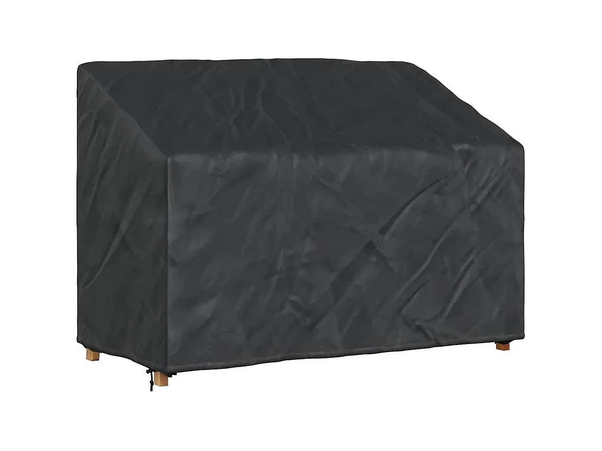 Copertura per panca da giardino nera 134 x 70 x 65 / 94 cm tessuto 420D