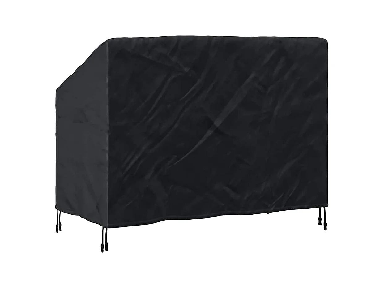 Copertura per panca da giardino nera 134 x 70 x 65 / 94 cm tessuto 420D