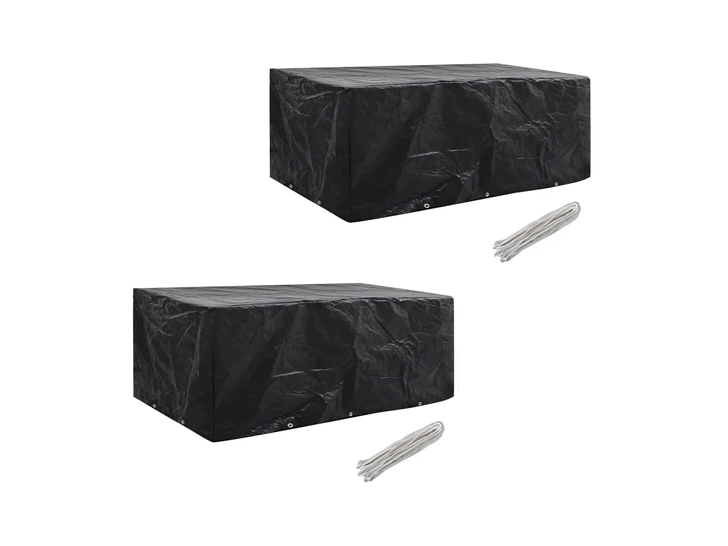 Housses de salon de jardin 2 pcs Rotin 10 œillets 229 x 113 cm