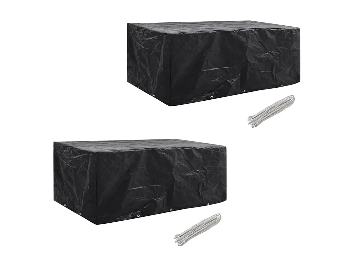 Coprimobili da giardino 2 pezzi Rattan 10 occhielli 229 x 113 cm