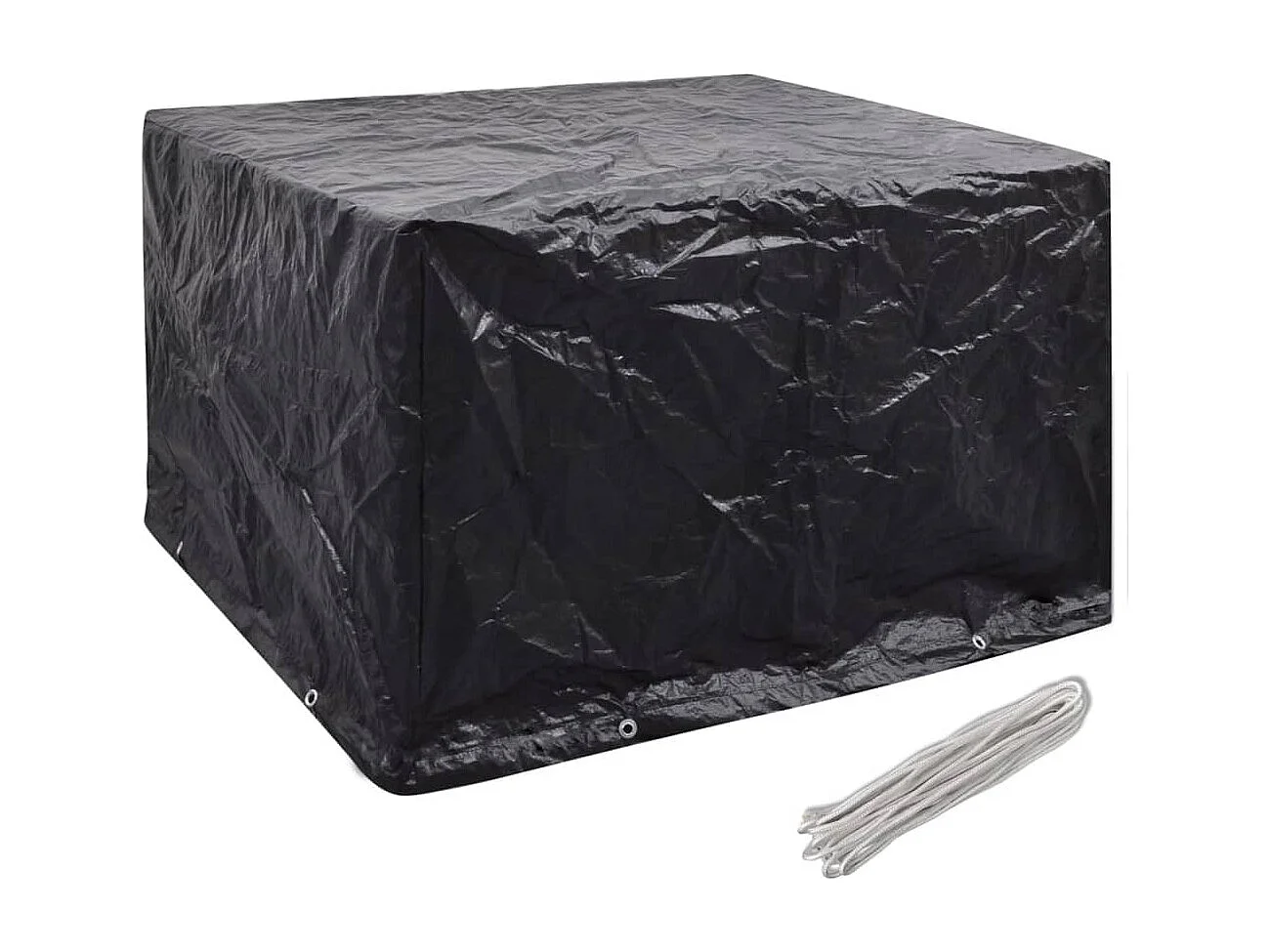 Copri mobili da giardino 2 pezzi 8 occhielli 135x135x90 cm