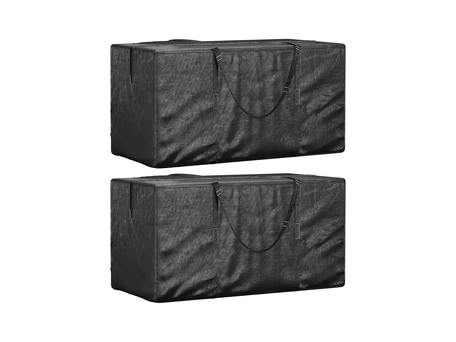 Sacs de rangement pour sapin de Noël 2 pcs noir polyéthylène