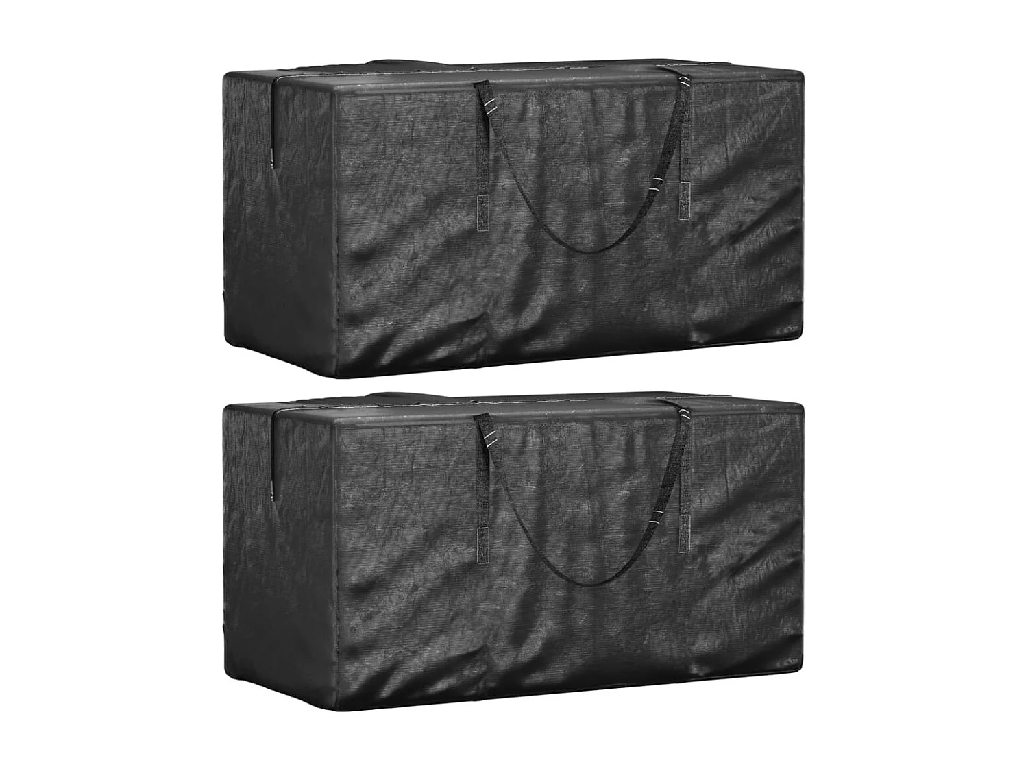 Sacs de rangement pour sapin de Noël 2 pcs noir polyéthylène