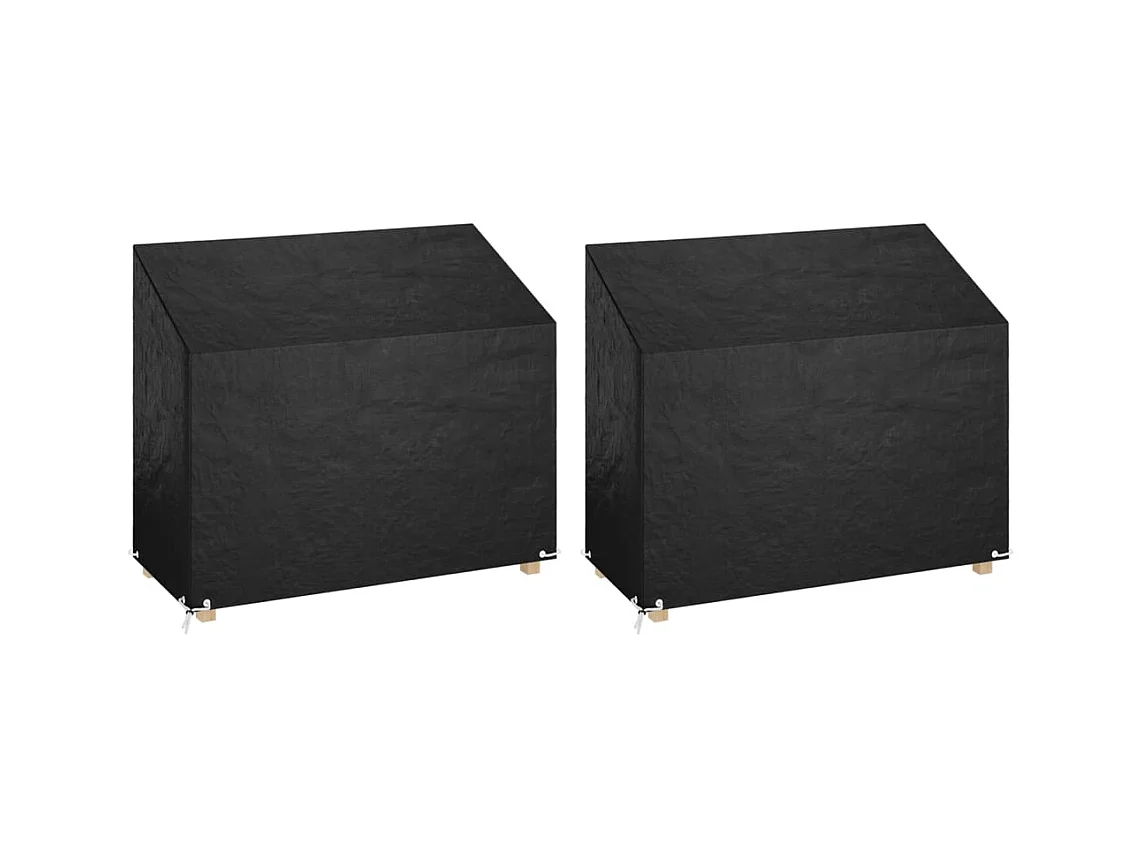 Tuinbankhoezen 2 stuks 8 ogen 160x70x70/88 cm PE