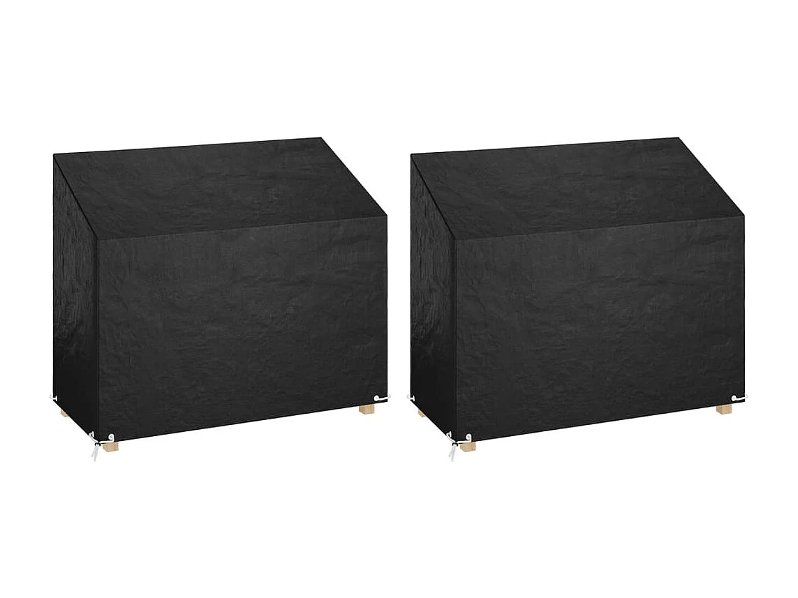 Copri panca da giardino 2 pezzi 8 occhielli 160x70x70/88 cm PE