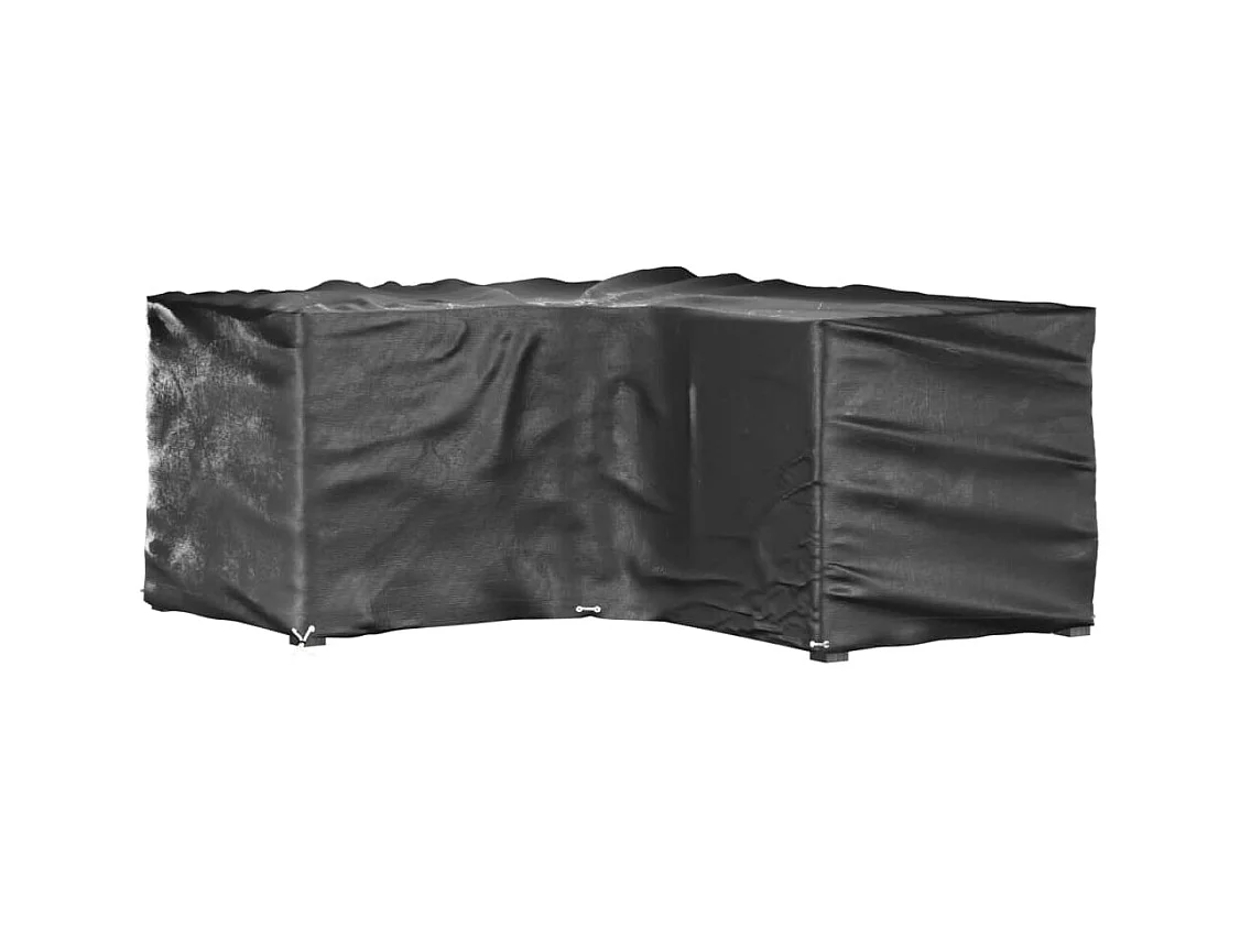 Fundas para muebles de jardín en forma de L, 2 unidades, 16 ojales