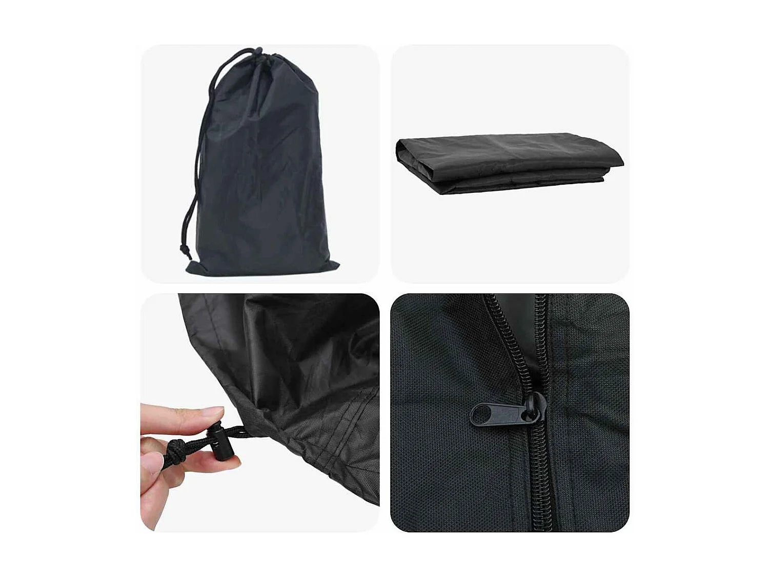 Housse de meubles d'extérieur Noir 122 x 61 x 106 cm Tissu 420D