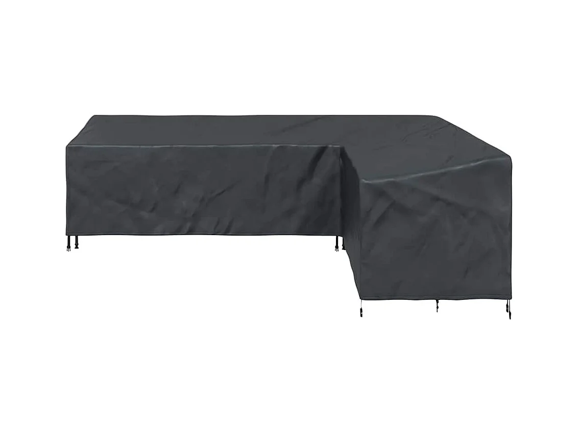 Housse de meubles d'extérieur Noir 286 x 222 x 80 cm Tissu 600D