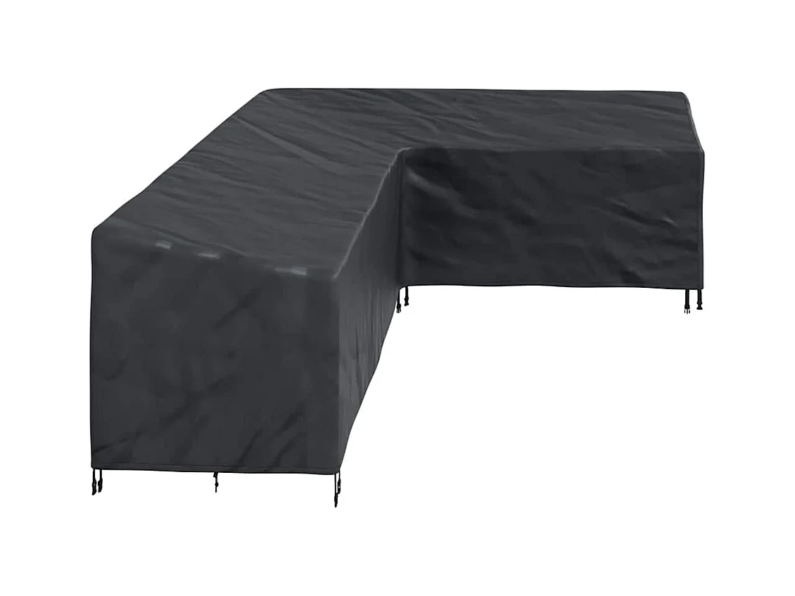 Housse de meubles d'extérieur Noir 286 x 222 x 80 cm Tissu 600D