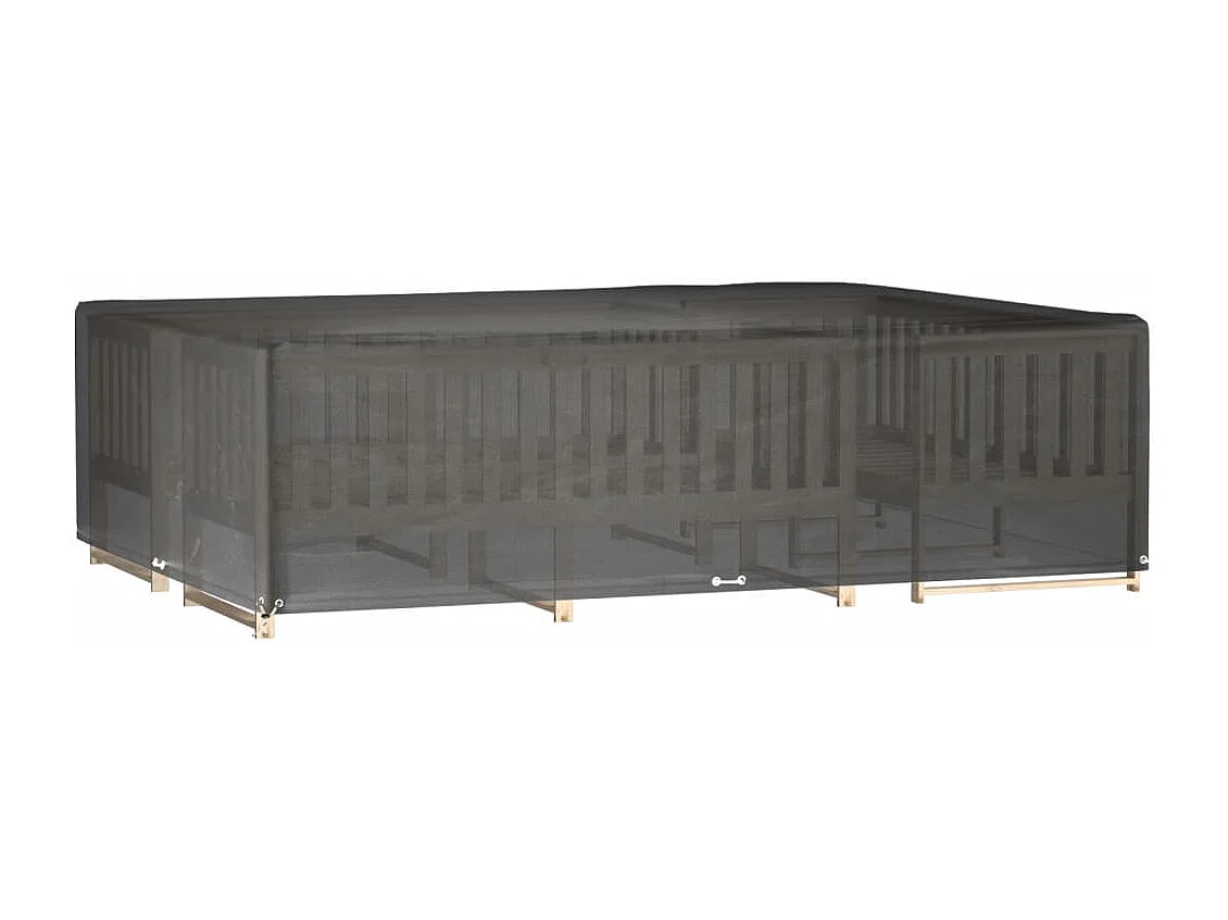Funda para muebles de jardín 16 ojales 300x200x75cm rectangular
