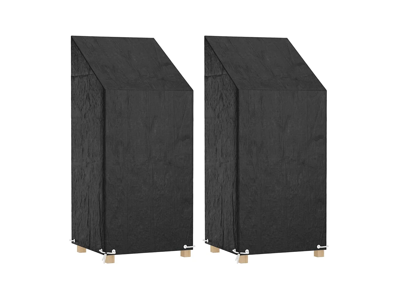 Housses de chaise de jardin 2 pcs 8 œillets 65x65x110/150 cm PE