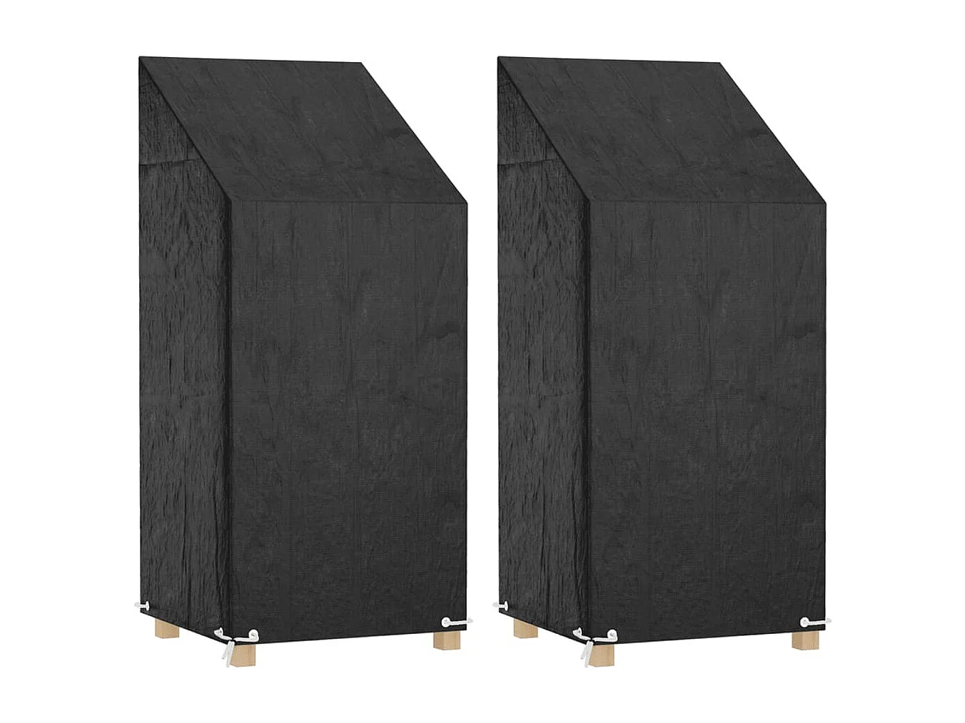 Fundas para sillas de jardín 2 uds 8 ojales 65x65x110/150 cm PE