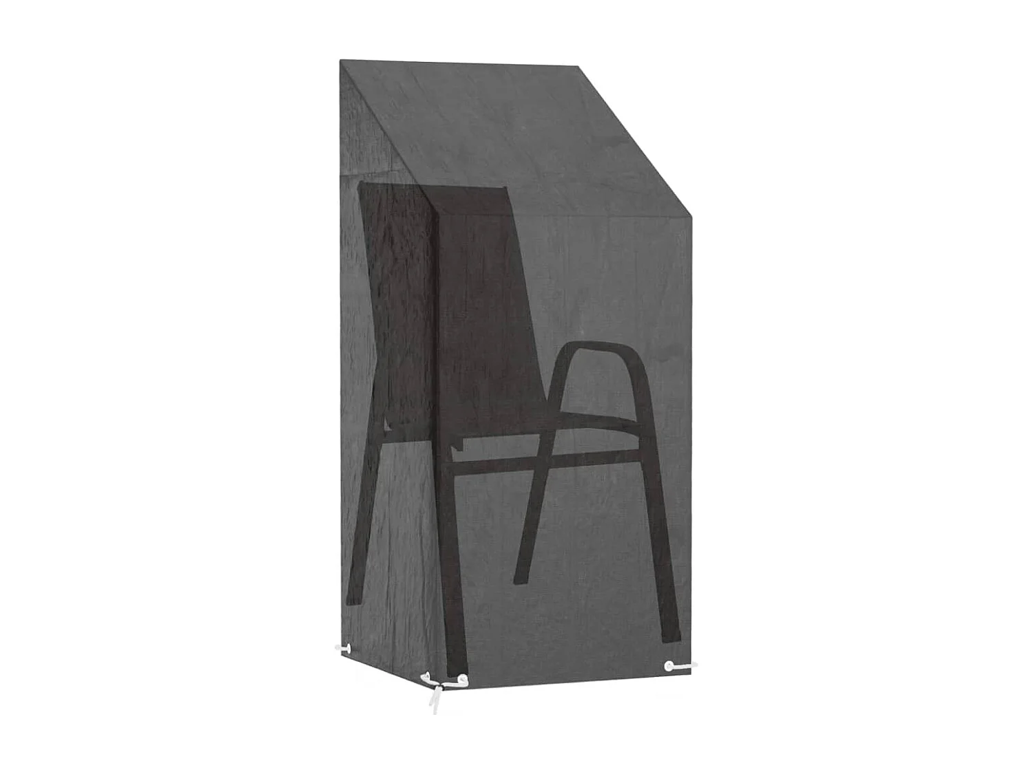 Fundas para sillas de jardín 2 uds 8 ojales 65x65x110/150 cm PE