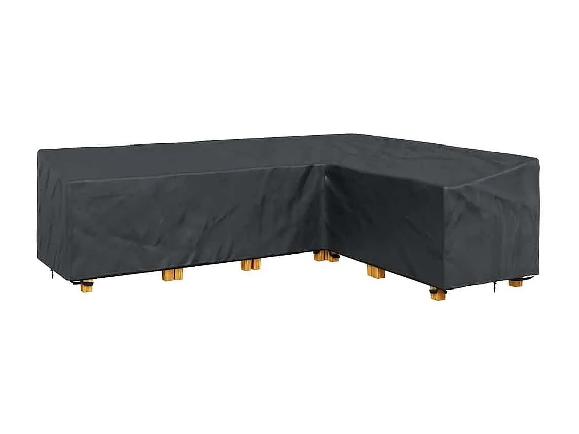 Housse de meubles d'extérieur Noir 286 x 222 x 80 cm Tissu 210D