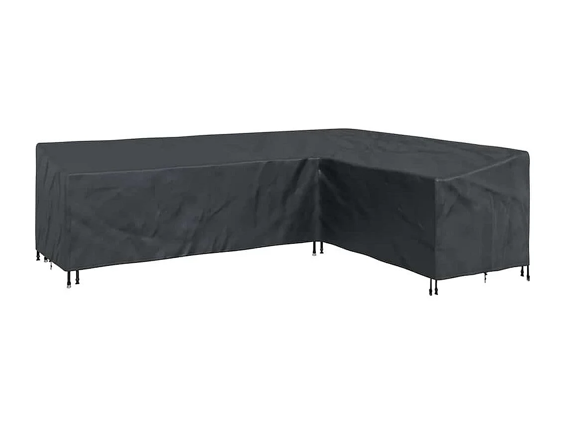 Housse de meubles d'extérieur Noir 286 x 222 x 80 cm Tissu 210D