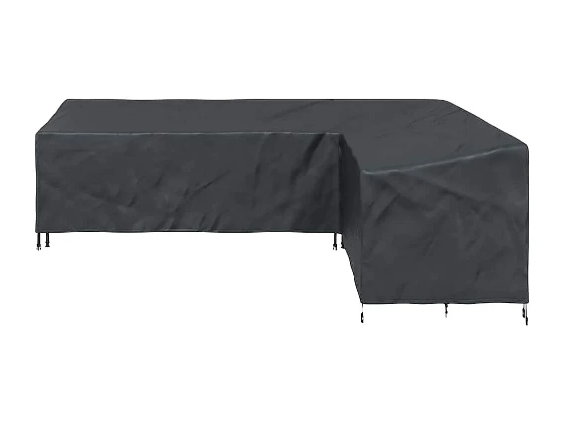 Housse de meubles d'extérieur Noir 286 x 222 x 80 cm Tissu 210D