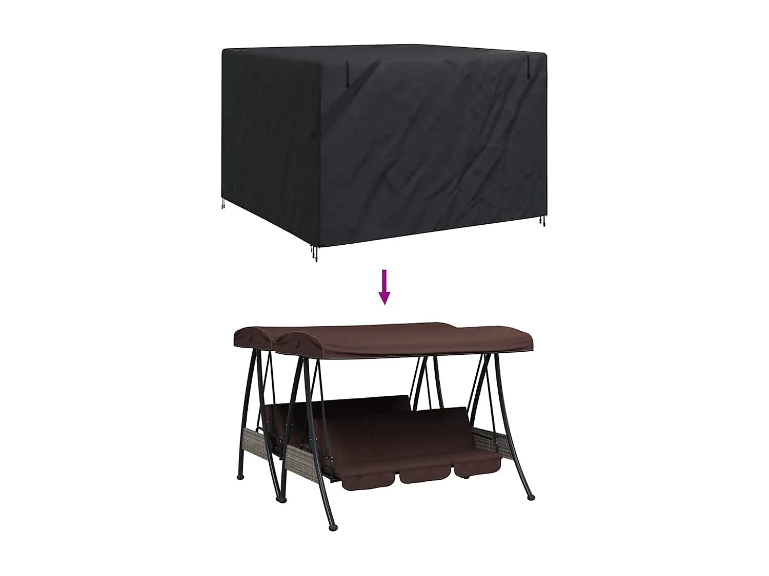 Funda para columpio exterior 250 x 250 x 160 cm