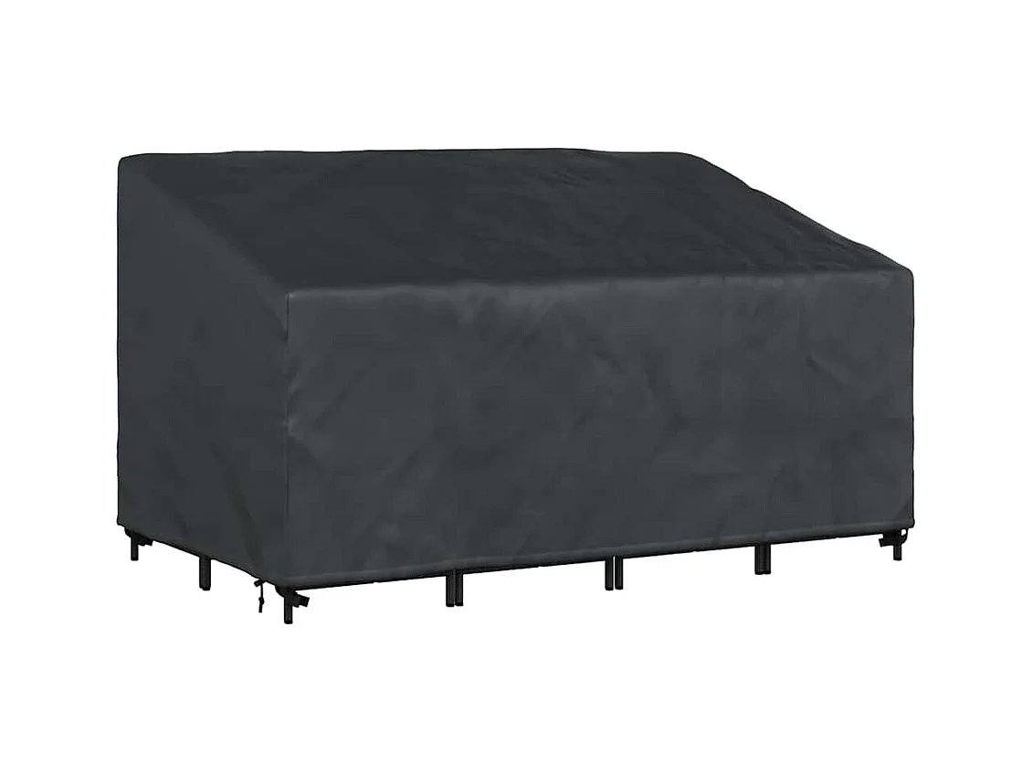 Housse de banc de jardin Noir 160 x 100 x 61 / 89 cm Tissu 600D