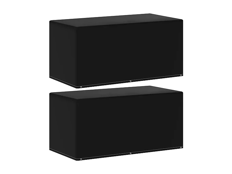 Housses de meubles de jardin 2 pcs 6 œillets 160x80x75 cm