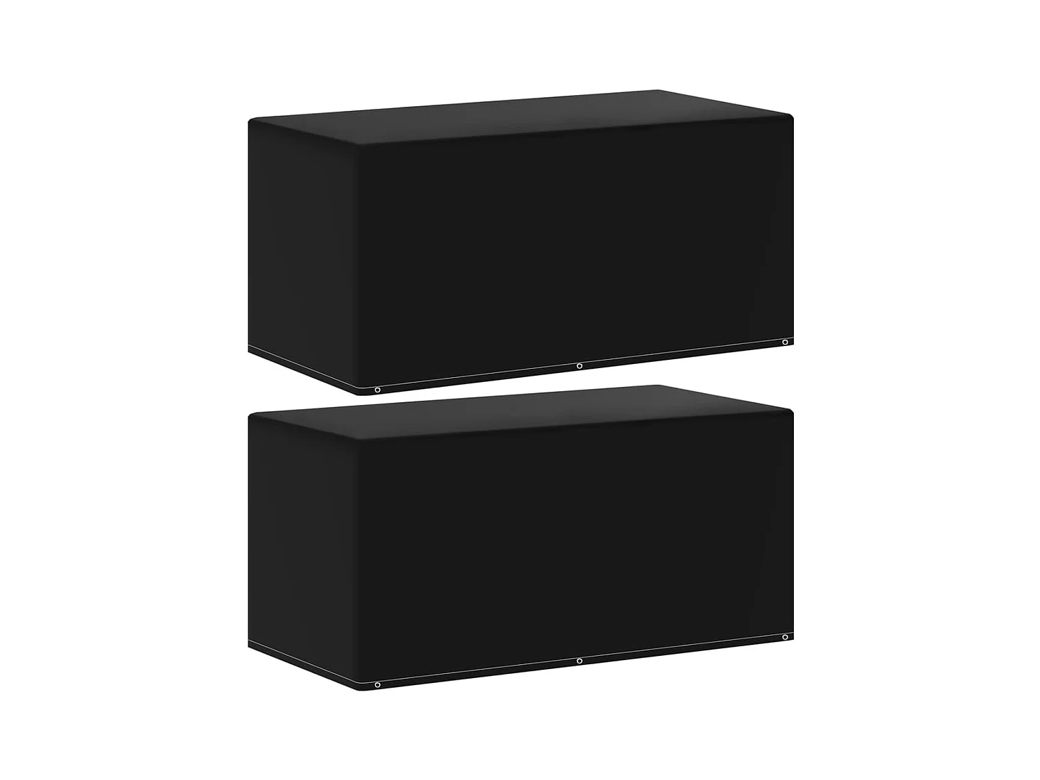 Housses de meubles de jardin 2 pcs 6 œillets 160x80x75 cm
