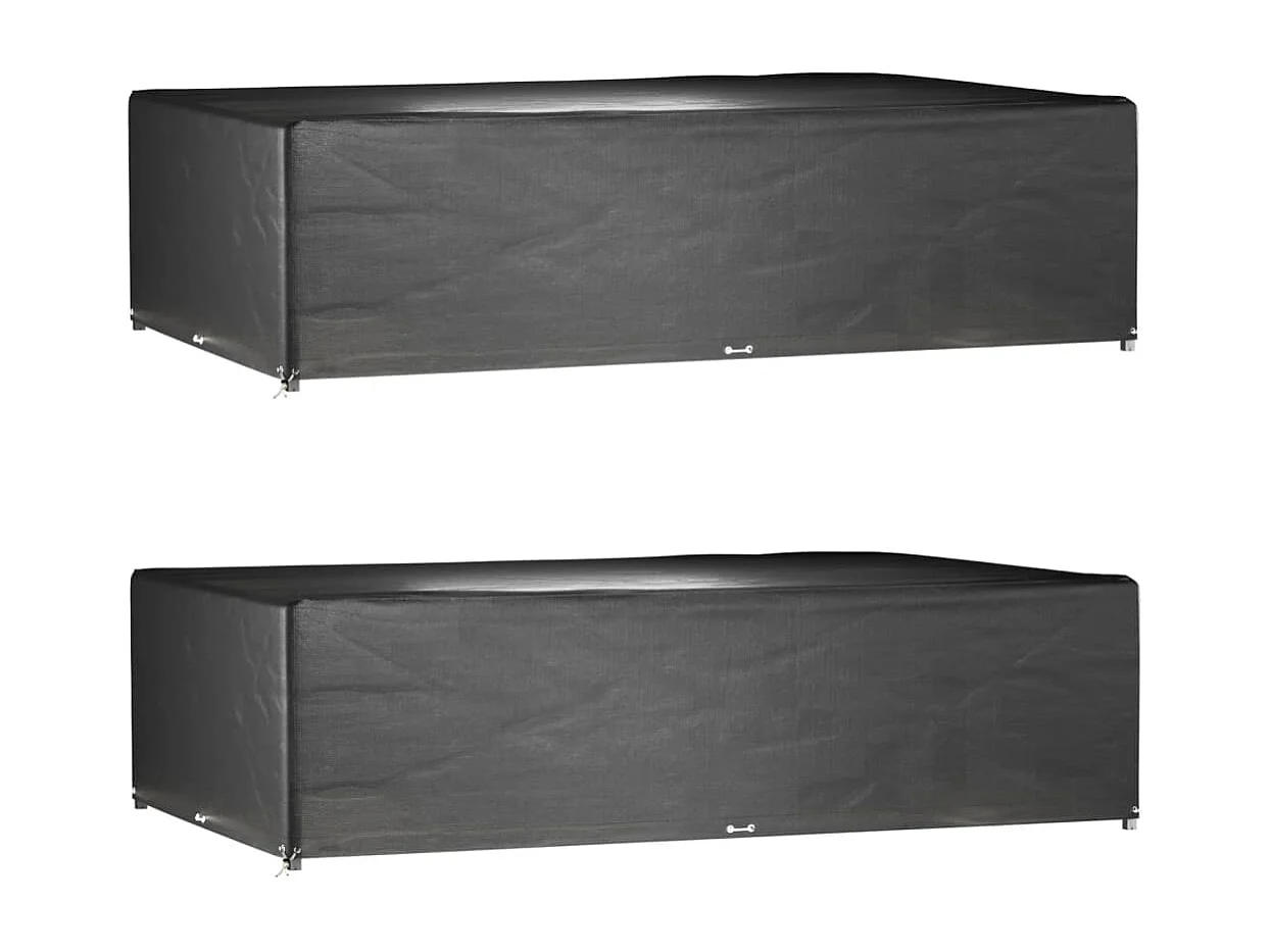 Copri mobili da giardino 2 pezzi 16 occhielli rettangolari