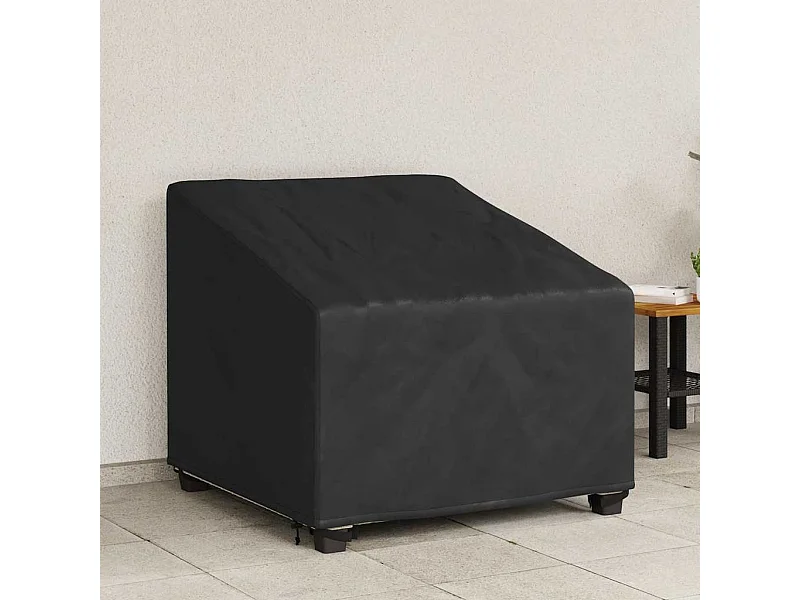 Tuinstoelhoes Zwart 90 x 90 x 50 / 75 cm 600D stof