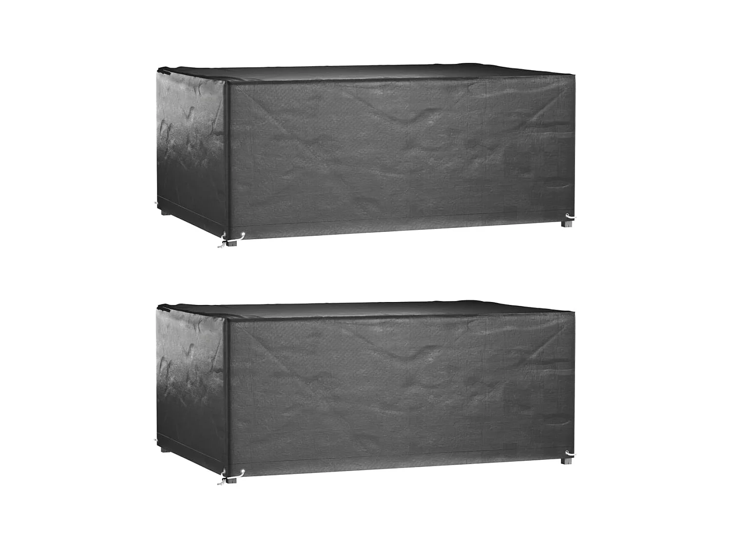 Housses salon de jardin2pcs 8œillets 180x122x75cm rectangulaire