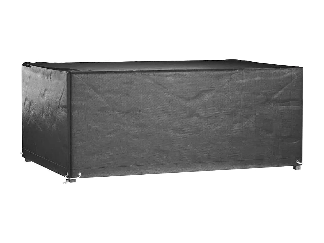 Copri mobili da giardino 2 pezzi 8 occhielli 180x122x75cm rettangolare