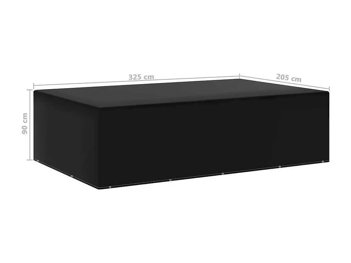 Tuinmeubelhoes met 12 ogen 205x325x90 cm