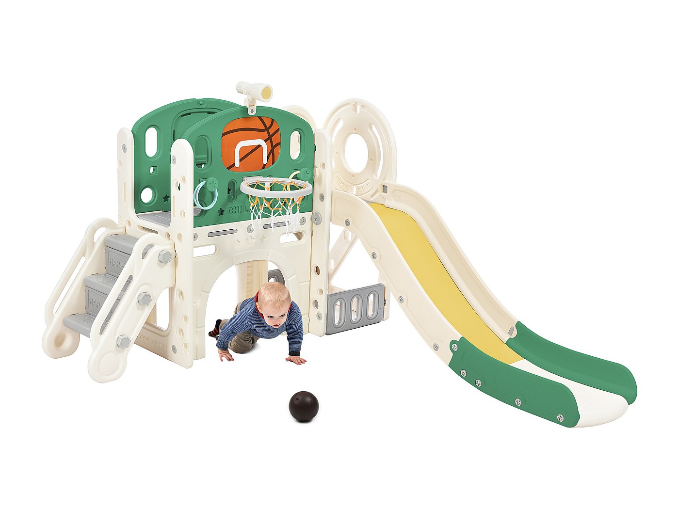 Scivolo pieghevole, scivolo per bambini per interni a partire da 1 anno, scivolo pieghevole per bambini per 1-3 anni, scivolo per bambini per il giardino, regalo per bambini, forma unica - Giochi
