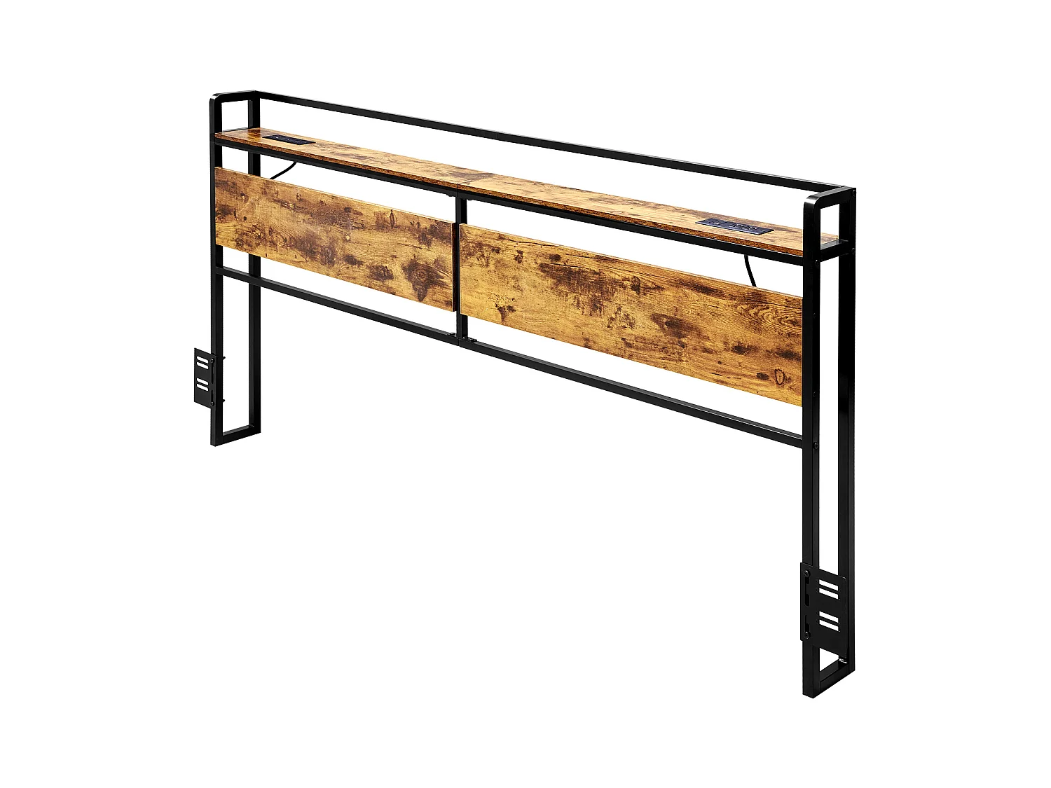 Głowa Łóżka SucceBuy do Łóżka King Size, Głowa Łóżka na Nogi Regulowalne Wysokościowo z Półką do Przechowywania, z Portem USB, do Różnych Ram Łóżkowych