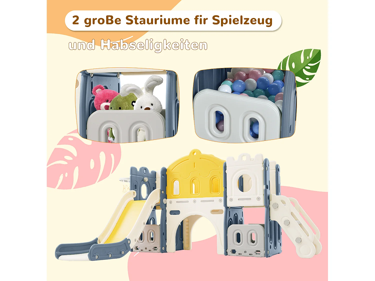 Rutsche pour enfants 4-en-1 avec bus, échelle, panier de basketball, HDPE, vert (171x109.9x100 cm)