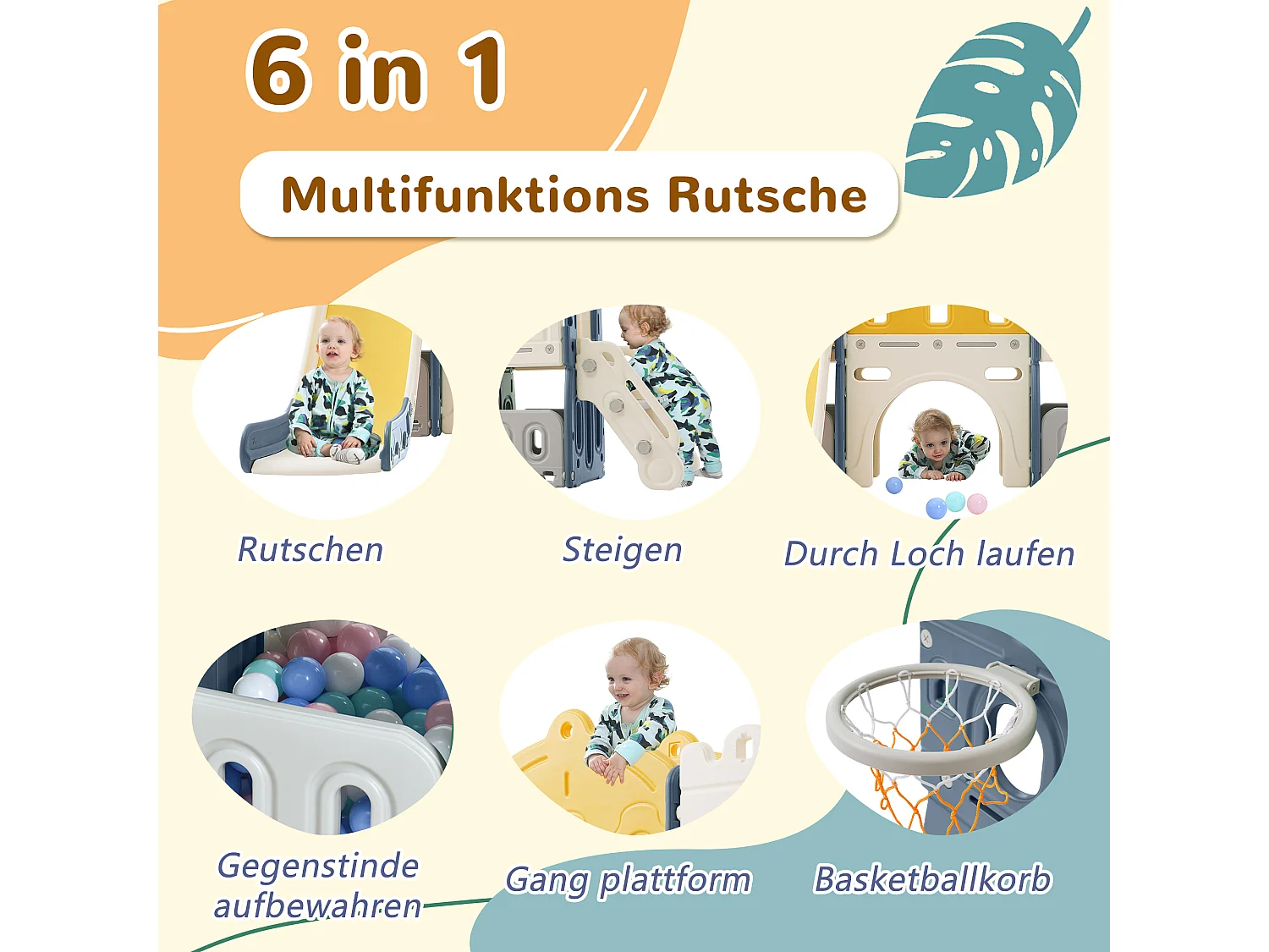 Rutsche pour enfants 4-en-1 avec bus, échelle, panier de basketball, HDPE, vert (171x109.9x100 cm)