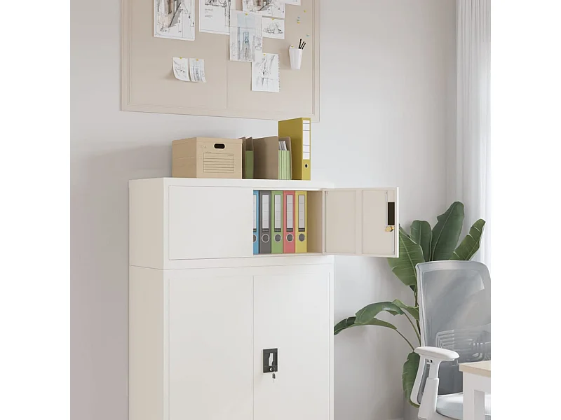 Witte archiefkast 90x40x40 cm staal