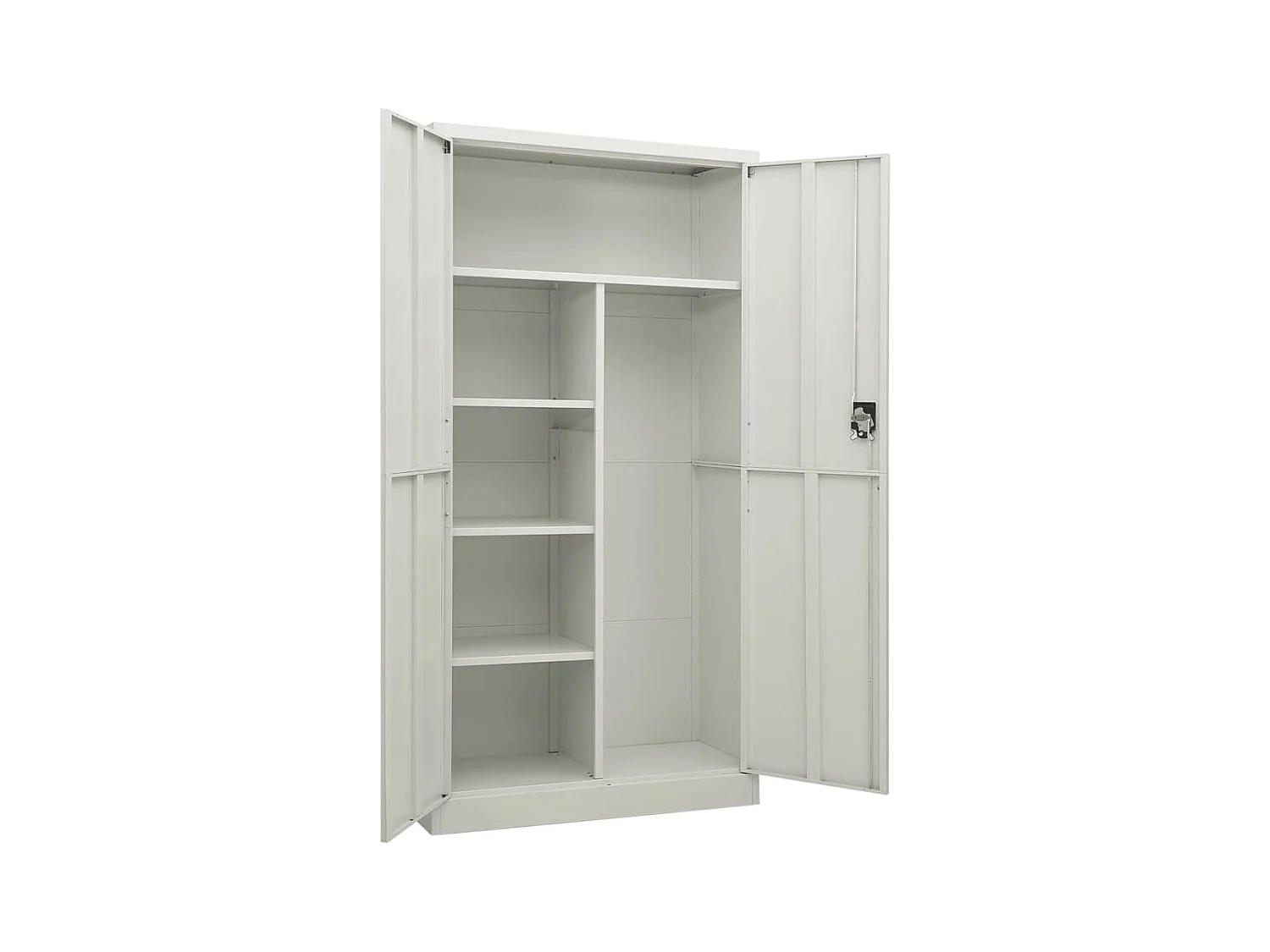 Lichtgrijze lockerkast 90x40x180 cm staal