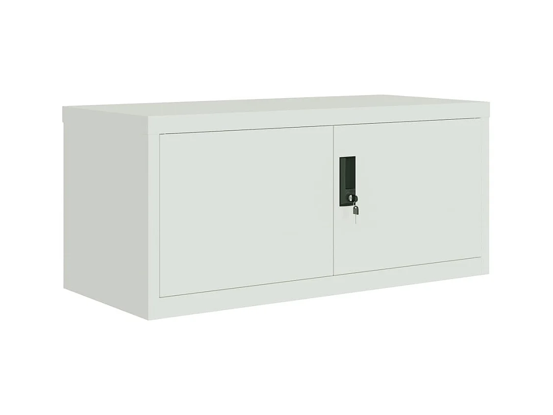 Lichtgrijze archiefkast 90x40x40 cm staal