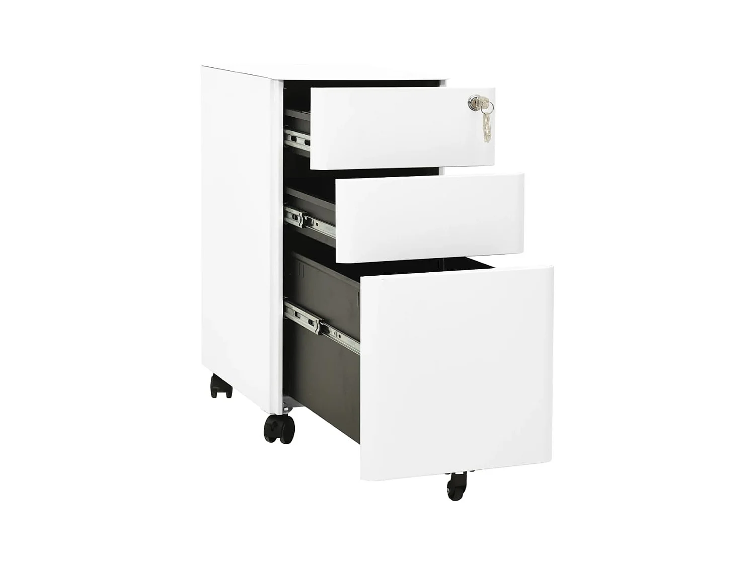 Mobile archivio mobile Bianco 30x45x59 cm Acciaio