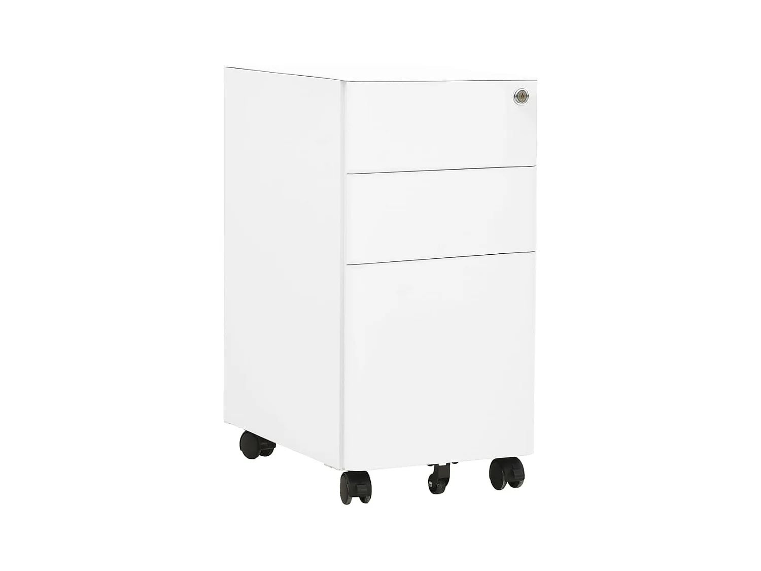 Mobiele archiefkast Wit 30x45x59 cm Staal