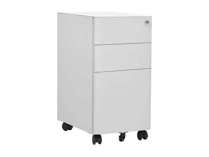 Mobiele archiefkast Lichtgrijs 30x45x59 cm Staal