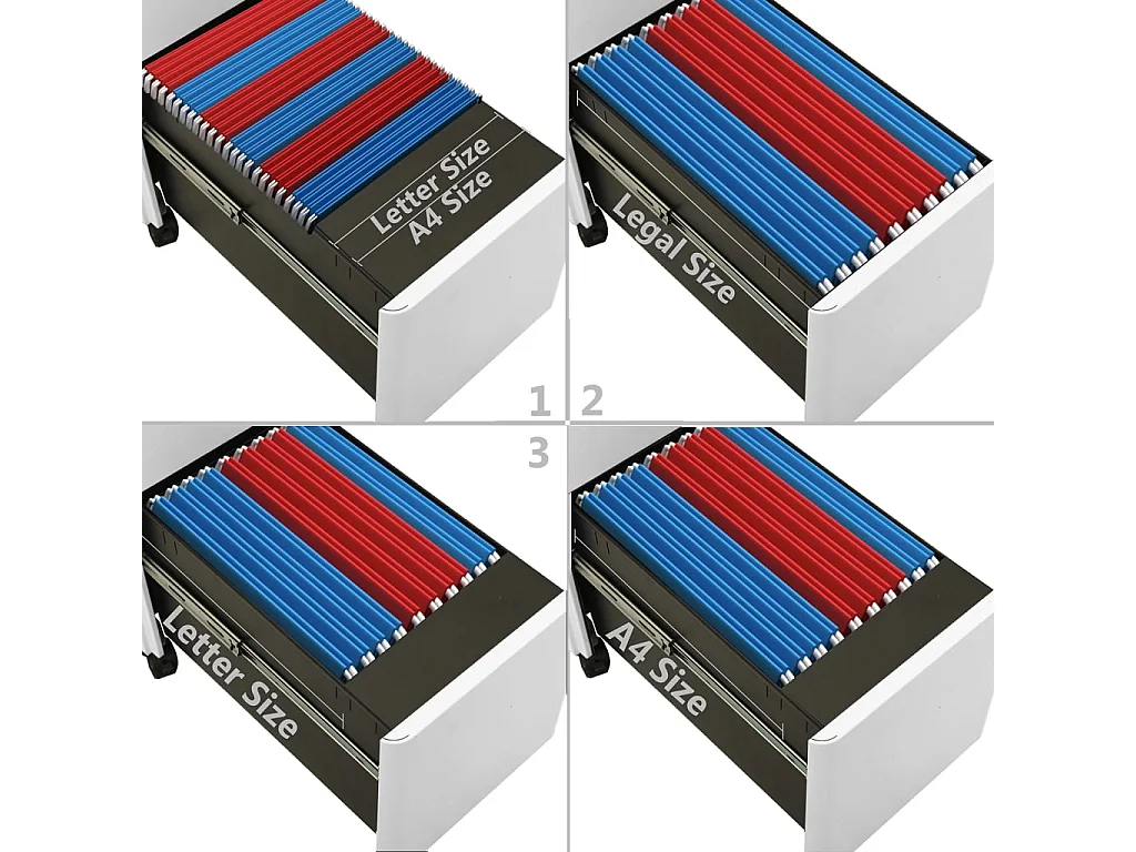 Mobiele archiefkast Lichtgrijs 30x45x59 cm Staal