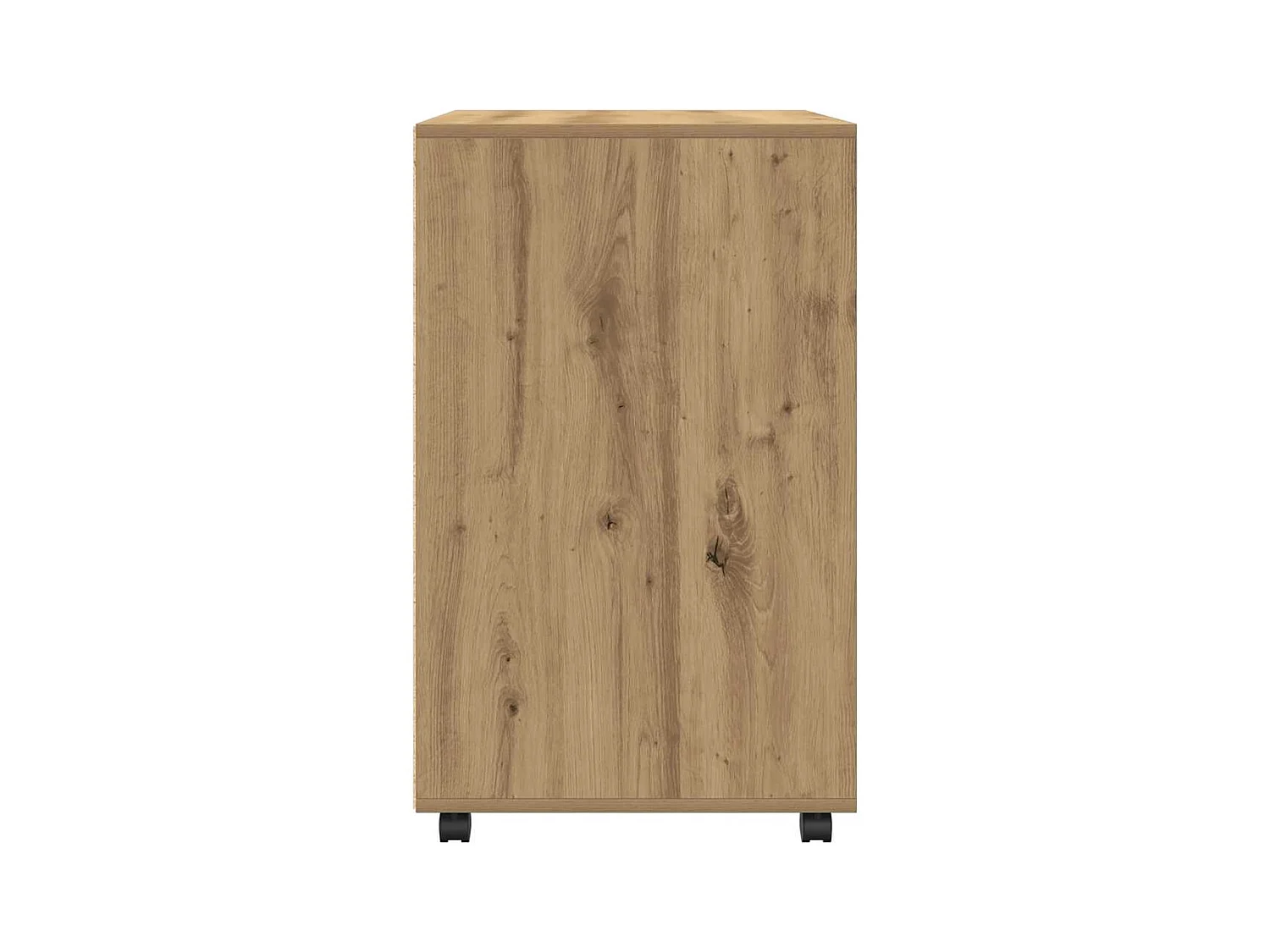 Mobiletto con ruote in rovere fatto a mano 60x48x81 cm in legno ingegnerizzato