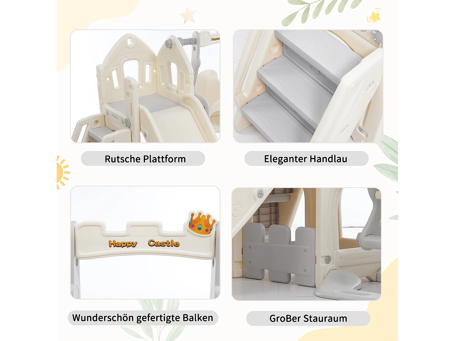 Set de toboggan pour enfants 5 en 1, avec balançoire, toboggan, escalier, panier de basket et rangement, pour intérieur