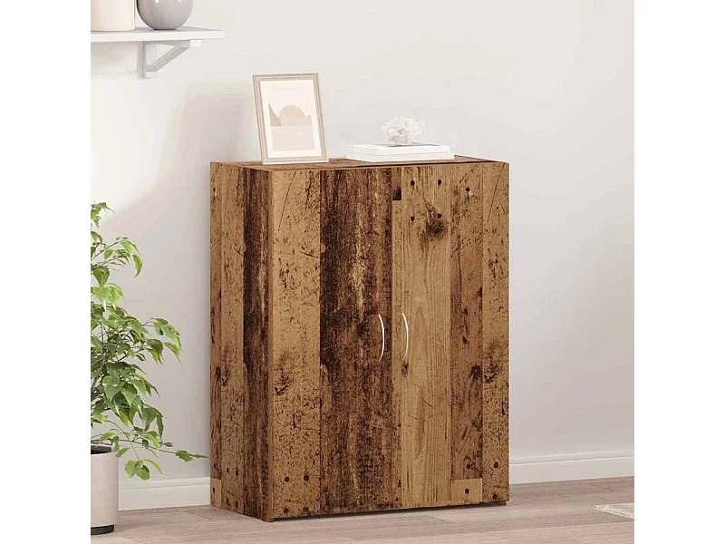 Kantoorkast antiek hout 60 x 32 x 77,5 bewerkt hout