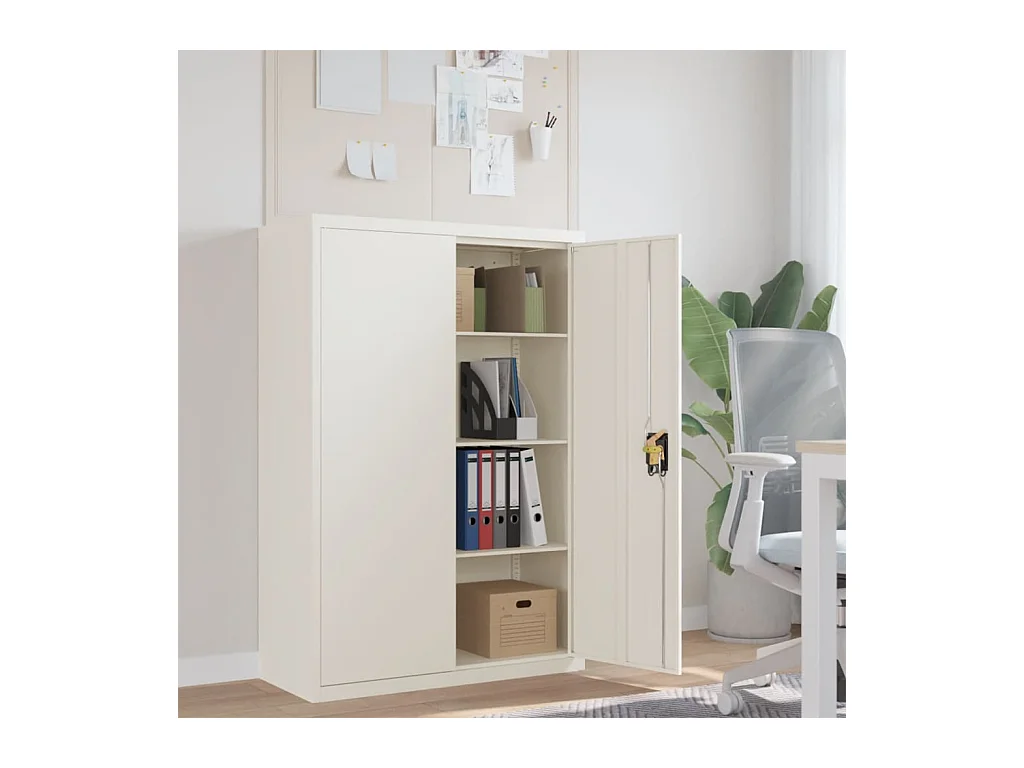 Classeur blanc 90x40x140 cm acier