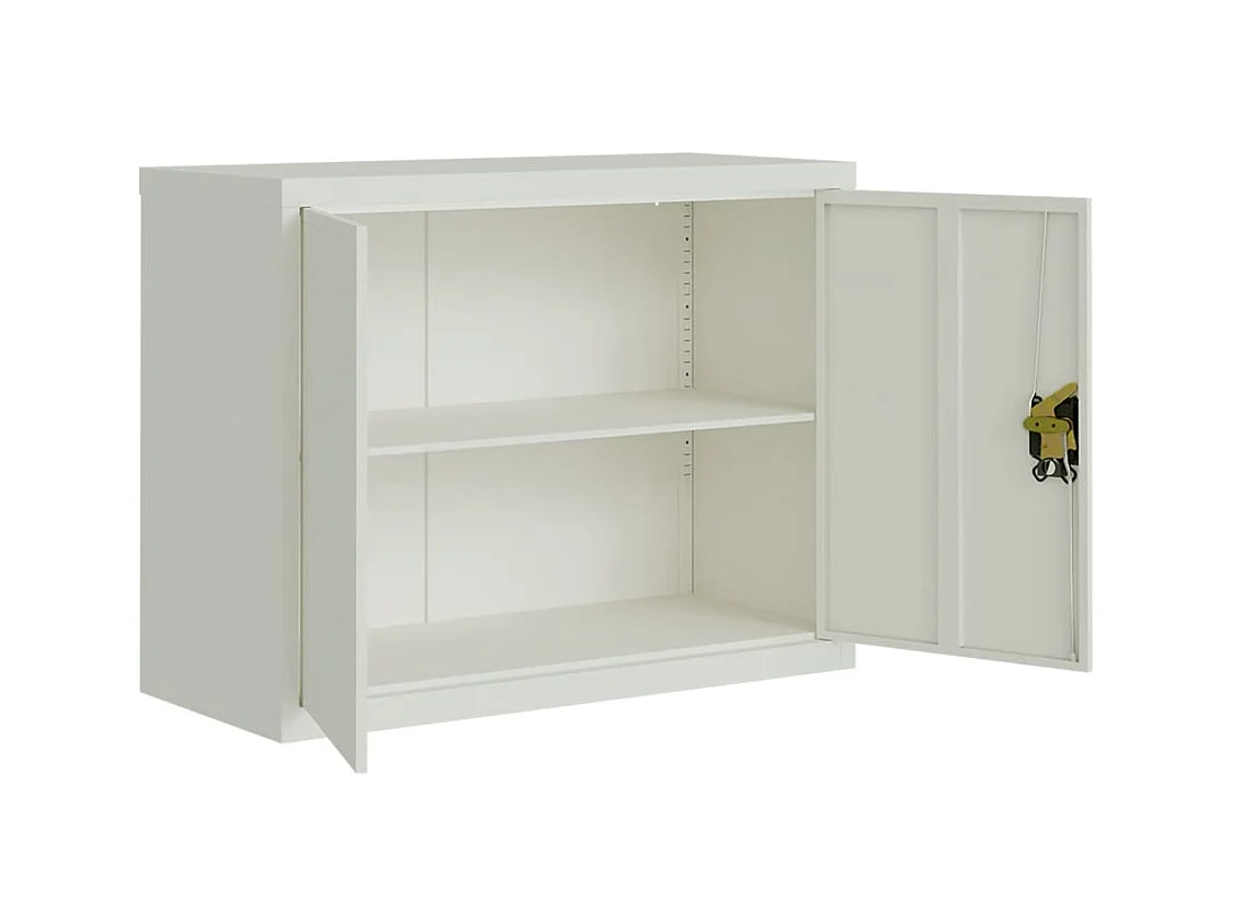 Lichtgrijze archiefkast 90x40x70 cm staal