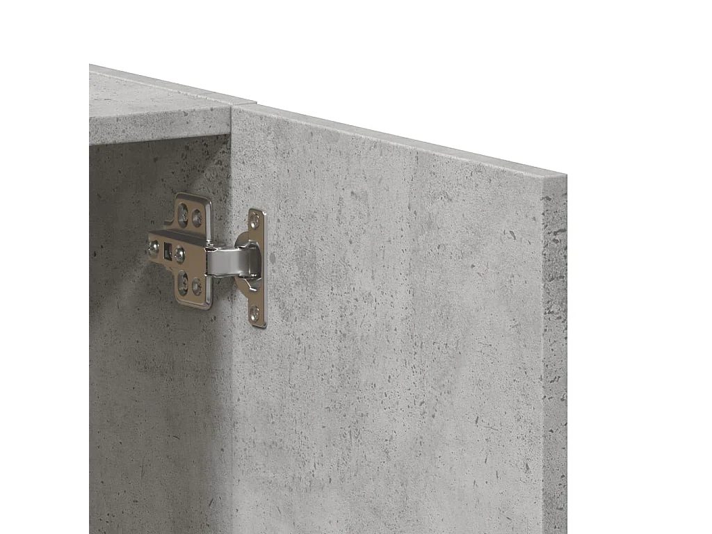 Betongrijze bewerkte houten archiefkast