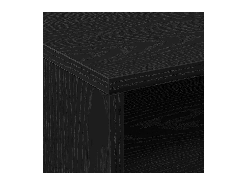 Cabinet à Roulettes avec étagère Chêne noir 60 x 48 x 81 cm