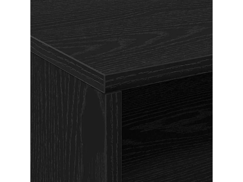 Cabinet à Roulettes avec étagère Chêne noir 60 x 48 x 81 cm