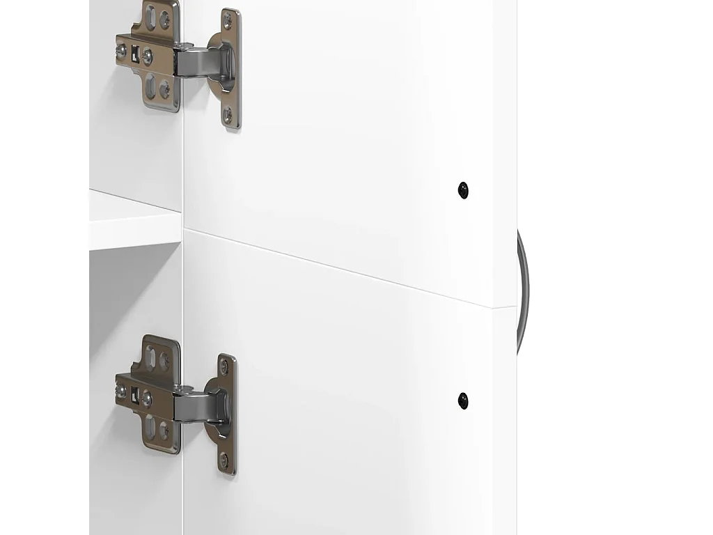 Mobiletto portadocumenti bianco 60x32x153 cm in legno ingegnerizzato