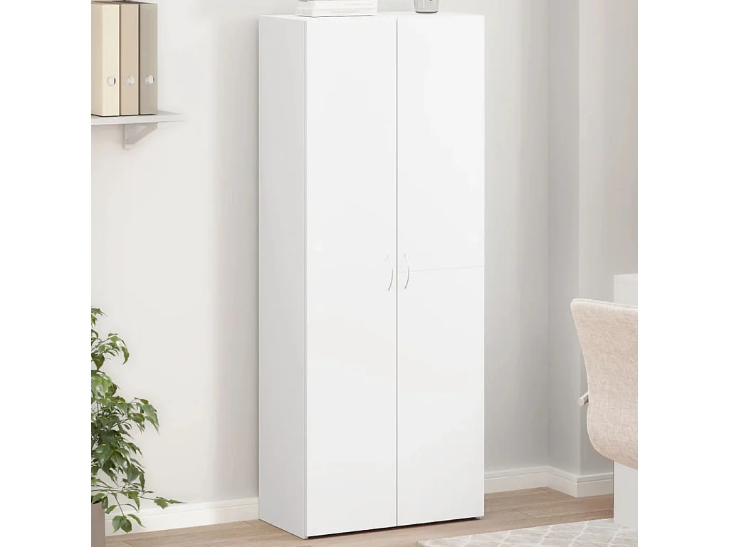 Armoire de classement blanc 60x32x153 cm bois d'ingénierie